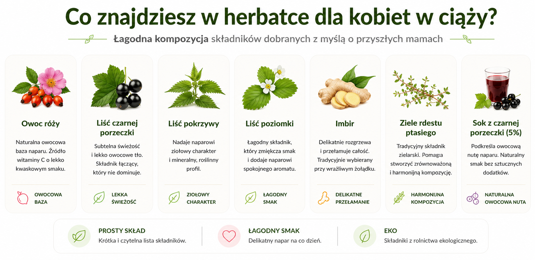 herbatka dla kobiet w ciąży infografika